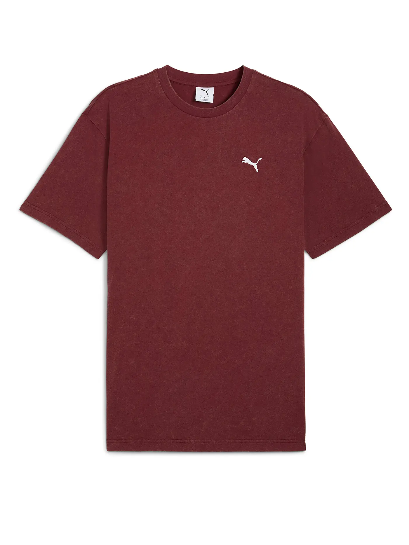 PUMA | Herren T-Shirt ESS ELEVATED Relaxed Wash | dunkelrot